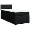 Vidaxl Box spring postelja z vzmetnico črna 100x200 cm blago