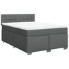 vidaXL vidaXL Box spring postelja z vzmetnico temno siva 140x200 cm blago, (21304448)