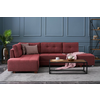 Atelier del Sofa ugaona garnitura Manama Corner Sofa Bed Left, Claret Red