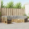 Setovi sofa 10 pcs Bijela i svjetlosiva 59 x 59 x 37 cm