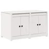 Vidaxl Kuhinjski element MEPPEL Bela 106 x 55 x 64 cm Trden borov les