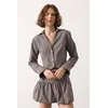 Trendyol Bluza temno rjava / bela