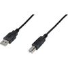 Digitus USB 2.0 priključni kabel [1x USB 2.0 vtič A - 1x USB 2.0 vtič B] 3 m črna Digitus