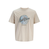 JACK & JONES Majica JJHONOLULU kremna/svetlo modra/črna/bela