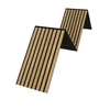 Zložljiva akustična stenska obloga MDF hrast 240 cm x 32 cm x 1,4 cm