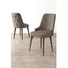 Hanah Home Set stolica Newa, 46x94x46 cm, 4 komada, Braon-smeđe