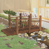 Greatstore Vrtni most z ograjami 150x67x56 cm trdna smrekovina