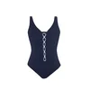 SUNFLAIR Enodelne kopalke temno modra/bela