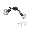 Globo - LED spot svetlo XARA 2xE14/6W/230V crna