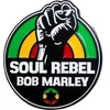 Bob Marley Soul Rebel Odznak 38 x 40 mm