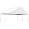Vidaxl Paviljon s streho bel 4,46x5,88x3,75 m polietilen