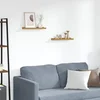 Polica na zidu Zidne 2 pcs Bež 40 x 9 x 3 cm Konstruirano drvo