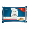 Vrečke Gourmet Perle, mini fileji z zelenjavo v omaki 4x85 g