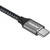 PremiumCord Kabel USB 3.2 Gen 1 USB-C moški do USB-C moški, bombažna pletenica, 1 m