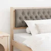 vidaXL Vzglavje Drugo Rjava in taupe 100 cm Trdna borovina