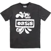 Oasis Majica Logo Splat Stone Wash Unisex Charcoal Grey XL
