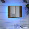 LED ormarić s ogledalom Artisan hrast 60x12x45 cm izrađeno drvo