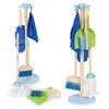 ECO TOYS Drveni set za čišćenje za decu – metla/ mop i đubrovnik/ 7 delova – ecotoys