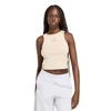 adidas Top Kit Small Logo Rib Tank KS7834 Kremna Slim Fit