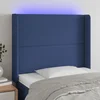 Vidaxl vidaXL Vzglavje postelje z LED modro 103x16x118/128 cm blago