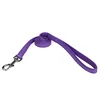 Ploščat usnjen povodec 122 cm, 25 mm - viola