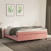 Okvir za krevet s oprugom ružičasti 160x200 cm baršunasti