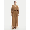 Luisa Spagnoli Večerna obleka Paiolo 541815 Rjava Regular Fit