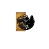 WALLXPERT 19 Zidni sat Wooden Clock, Crni