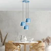 Opviq Luster Yozgat-N-1413, 45-114cm, O45 cm, 3xE27, Plavi
