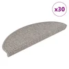 Samoljepljivi otirači za stepenice 30 kom 65x21x4 cm srebrni
