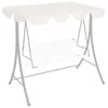 vidaXL Nadomestna streha za vrtno gugalnico bela 226x186 cm 270 g/m2
