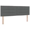 Vidaxl Vzglavje Temno siva 160 cm blago