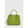 Usnjena torbica Tory Burch zelena barva