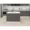 Hanah Home kuhinjsko ostrvo Alvinka 20236, 120 cm, belo / antracit