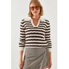 Bianco Lucci Hair Polo Neck Sweater