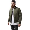 Basic Quilt Bomber Jacket Olive