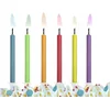 Rojstnodnevne svečke Colorful Flames, mešane, 6 kosov.