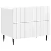 Noćni ormar s ladicama Bijela visokog sjaja 62 x 34,5 x 49,5 cm