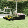Vidaxl Visoka greda črna 107x107x27 cm trdna borovina