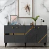 HANAH HOME Komoda Iris Anthracite Gold