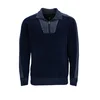 HAJO Pulover Chenille modra/bela