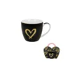 Duo Porcelanasta skodelica 460 ml temno modra ZLATO SRCE VALENTINOVO