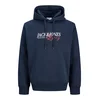 JACK & JONES Majica JJJADE temno modra/živo rdeča/bela