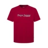 Pepe Jeans za moške. PM509649 Somers majica bordo barve (L), Priložnostno, Maroon, Kratek rokav, Organski bombaž, Trajnostni