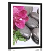 Plakat s paspartujem cvetoča orhideja in wellness kamni - 60x90 white