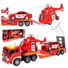 [pakb] Gasilsko vozilo z motorjem + avtomobilček za helikopter z LED zvokom Z2365