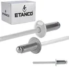 Aluminijaste odprte zakovice 4,8x10 mm RAL 9010