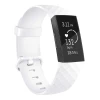 BStrap Fitbit Charge 3 Silicone Diamond (Large) pašček, White