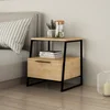 Hanah Home Noćni ormarić Pal 45x50x41cm Hrast-Crni