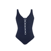SUNFLAIR Enodelne kopalke temno modra/bela